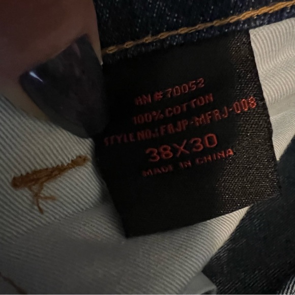 SOLD   Men's Forge FR Flame Resistant Work Jeans Dark Wash Bootcut Size 38X30 - Picture 6 of 7